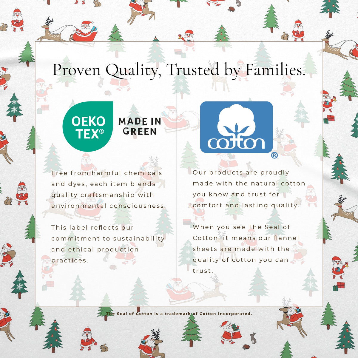 Turkish Cotton Christmas Flannel Sheet - Whittaker Collection