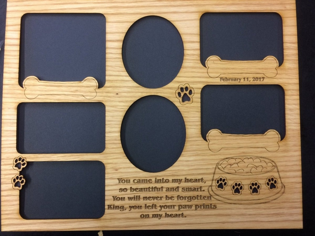 Dog Bowl & Bones Picture Frame  11"x14"