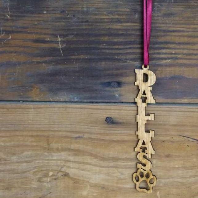 Dog Name Ornament