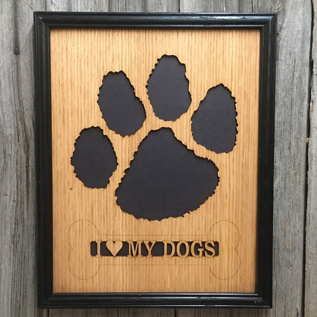 Dog Paw Print Picture Frame