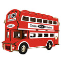 London Double Decker Bus Wooden Model Kit 94 Piece Display