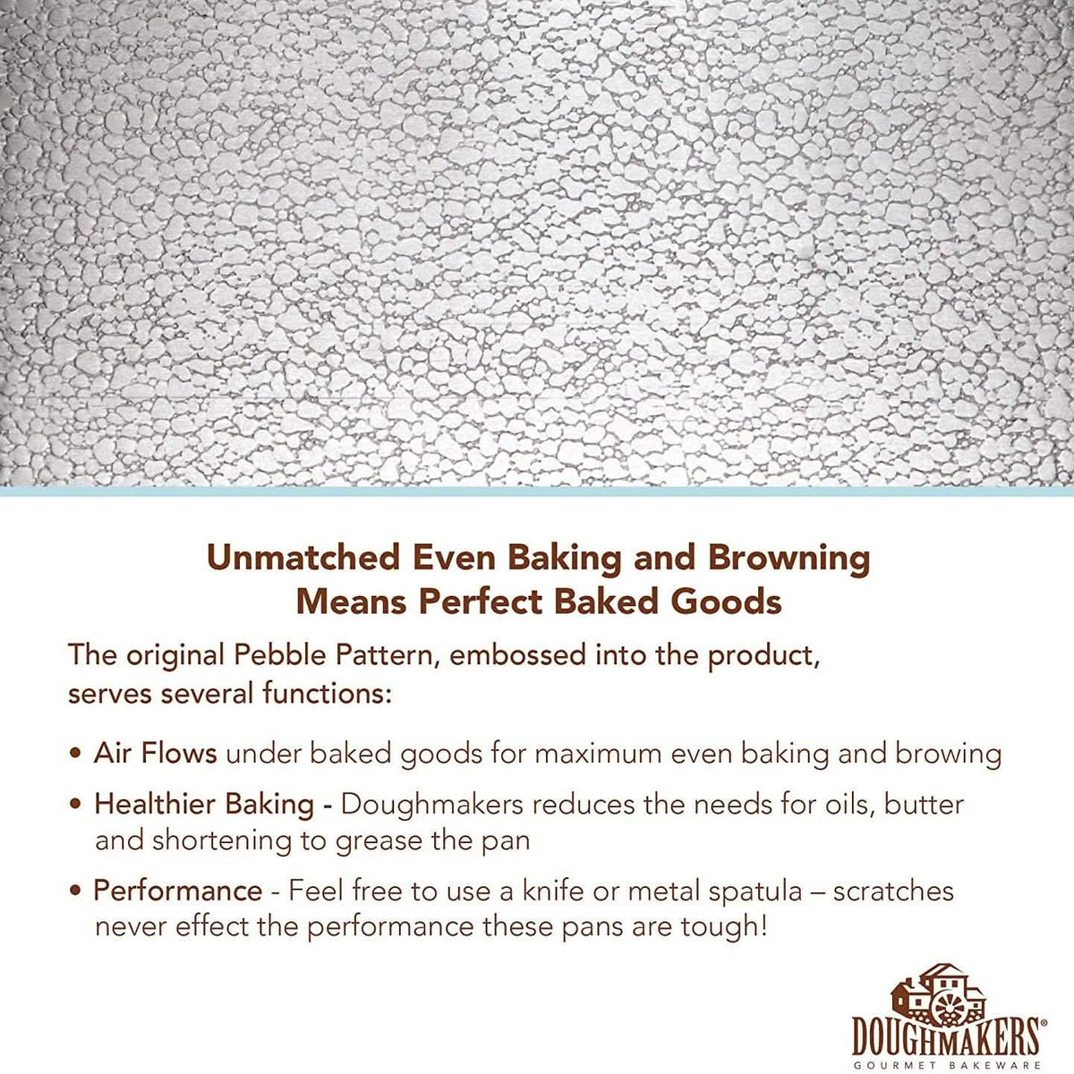 Doughmakers 9" Round Cake Commercial Grade Aluminum Bake Pan