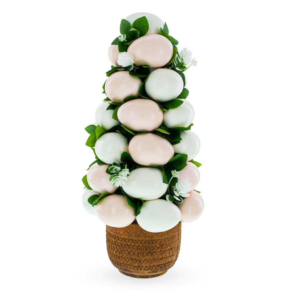 Pastel Spring Egg Arrangement Centerpiece Vase 14.8 Inches Tall