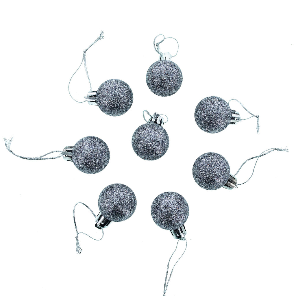 Set of 44 Multicolored Plastic Mini Ball Christmas Ornaments