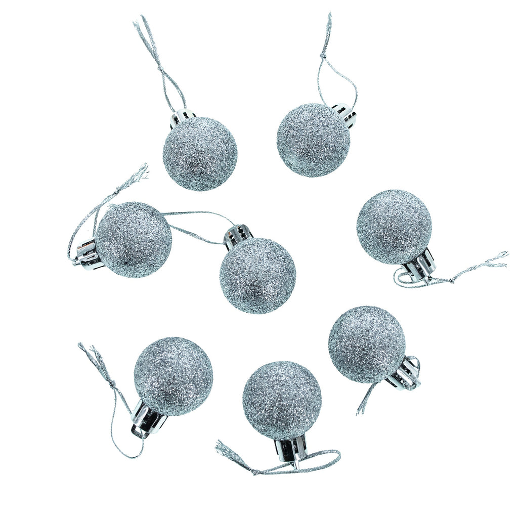 Set of 44 Multicolored Plastic Mini Ball Christmas Ornaments