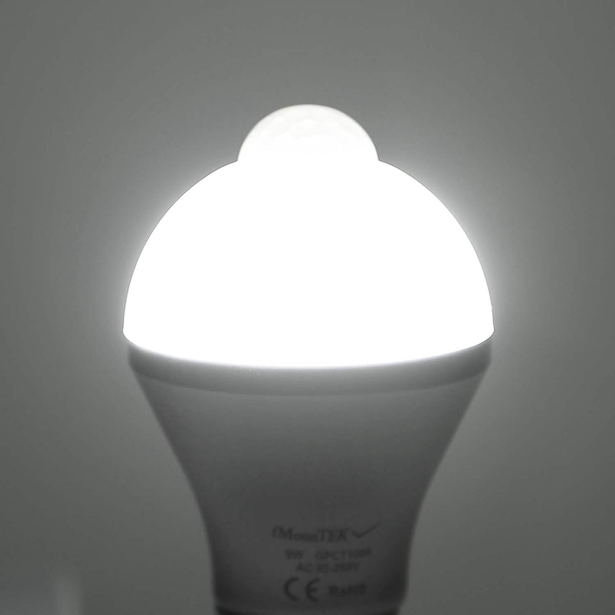 E27 Motion Sensor Light Bulb 1000LM 6500K Dust to Dawn Automatic