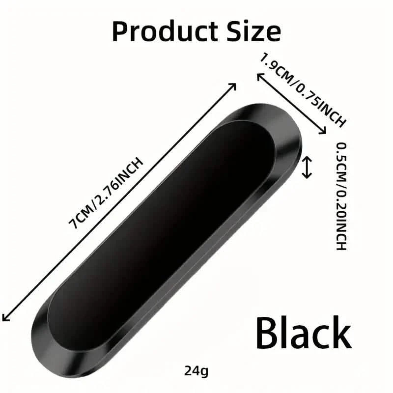 2-Pack: Super Magnetic Car Phone Holder – Black, Compact & Secure Grip
