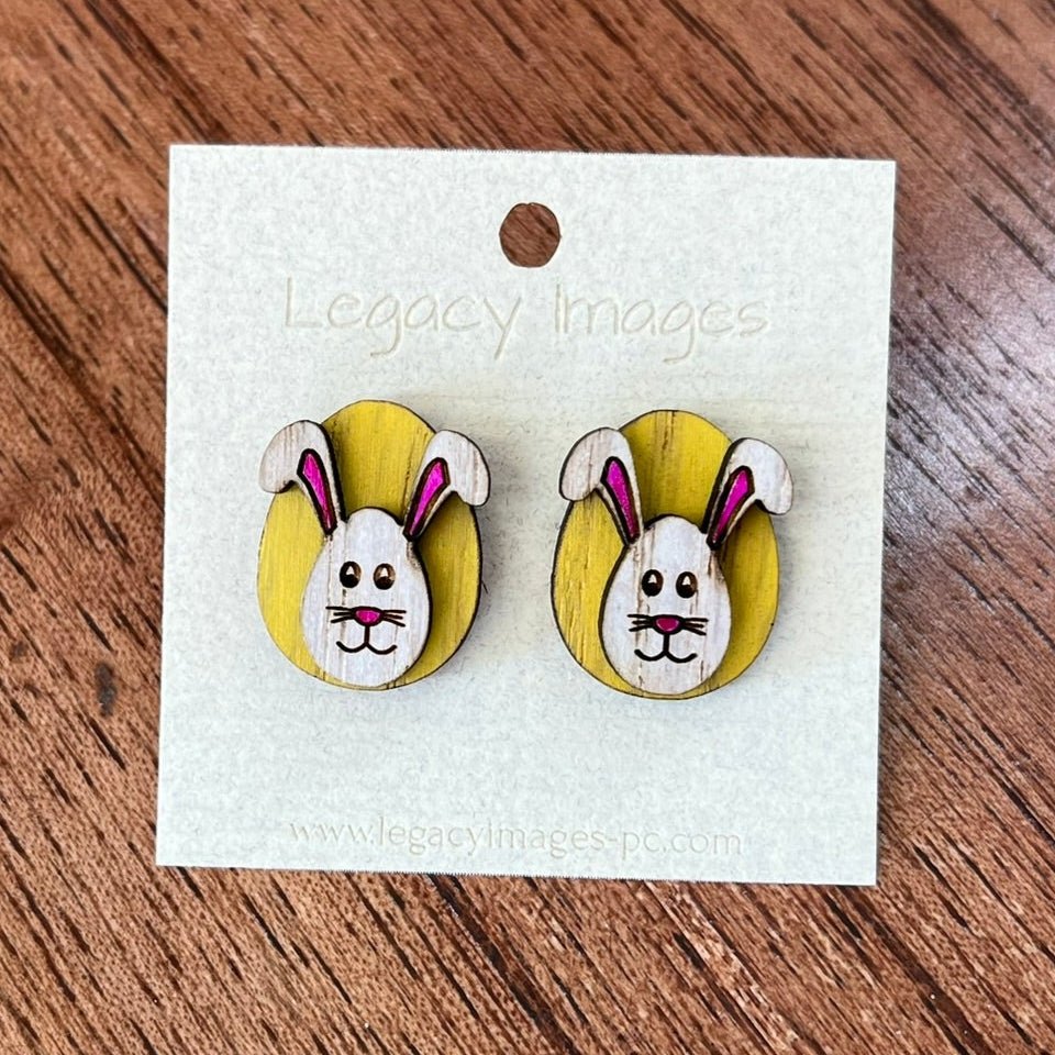 Easter Bunny Earrings - Studs
