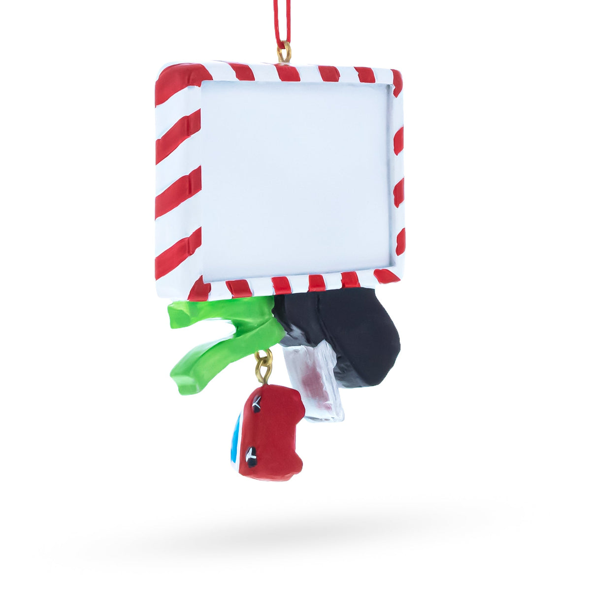 New Driver Santa License with Car Keys Resin Christmas Ornament
