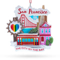 Golden Gate Bridge Cable Car San Francisco Resin Christmas Ornament
