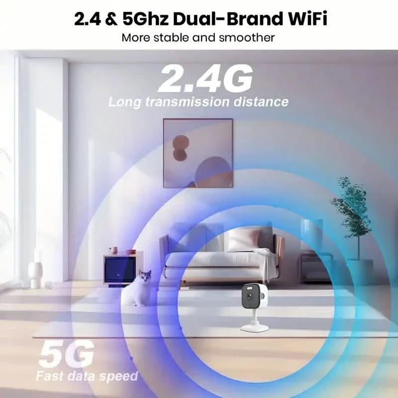 3MP Smart Home Security Camera – Night Vision, Two-Way Audio, Motion Detection, Alexa Compatible