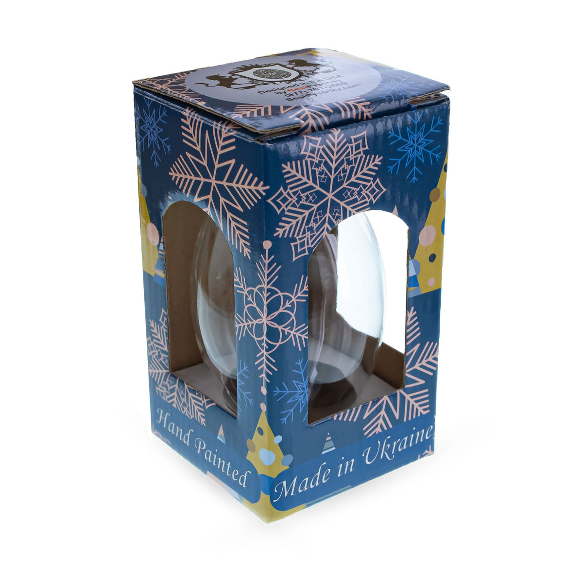 Lily of the Valley on Pink Egg Glass Ornament 4 Inches