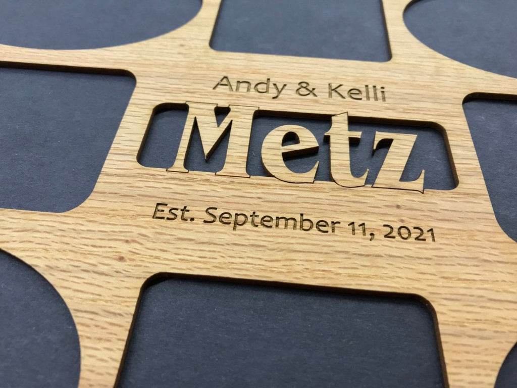 Family Name Picture Frame - 11x14 Frame Holds 8 Photos
