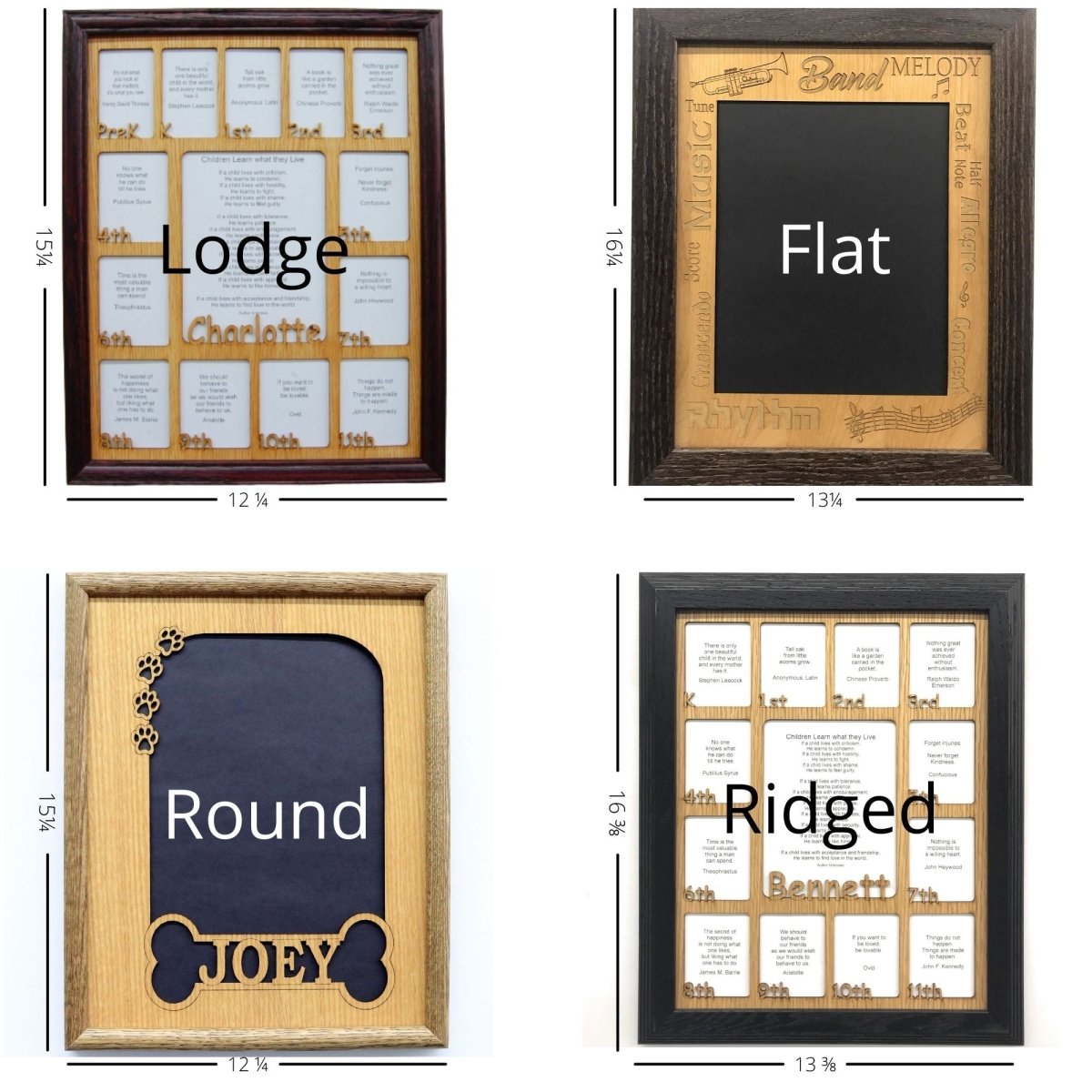 Family Name Picture Frame - 11x14 Frame Holds 8 Photos