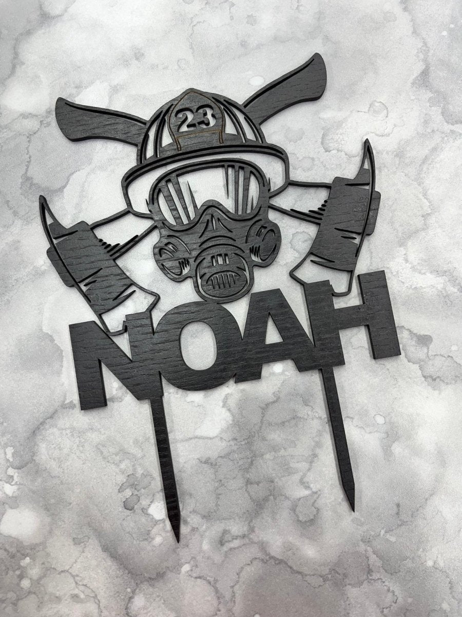 Fireman Birthday Cake Topper - Personalized