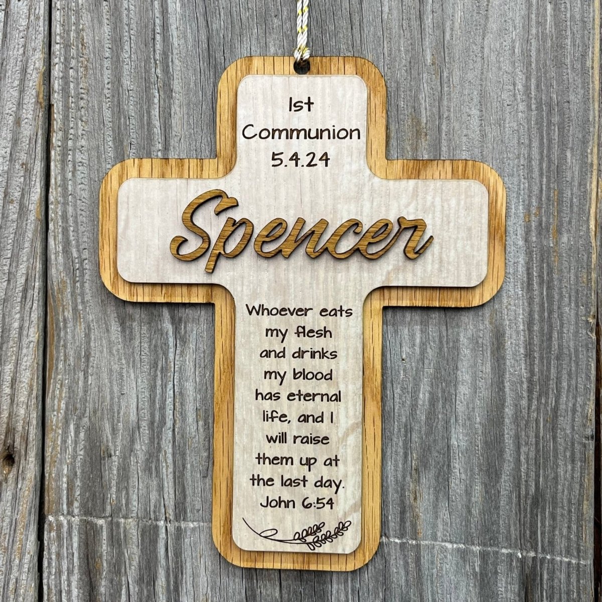 First Communion Ornament - Personalized with Name and Date