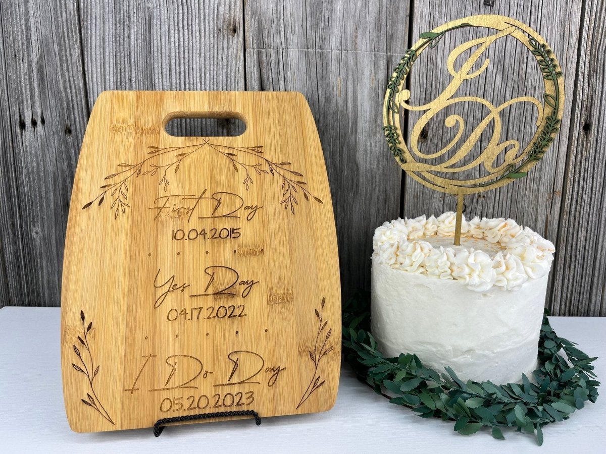 First Day - Yes Day - I Do Day Décor - Personalized Wedding Date Cutting Board