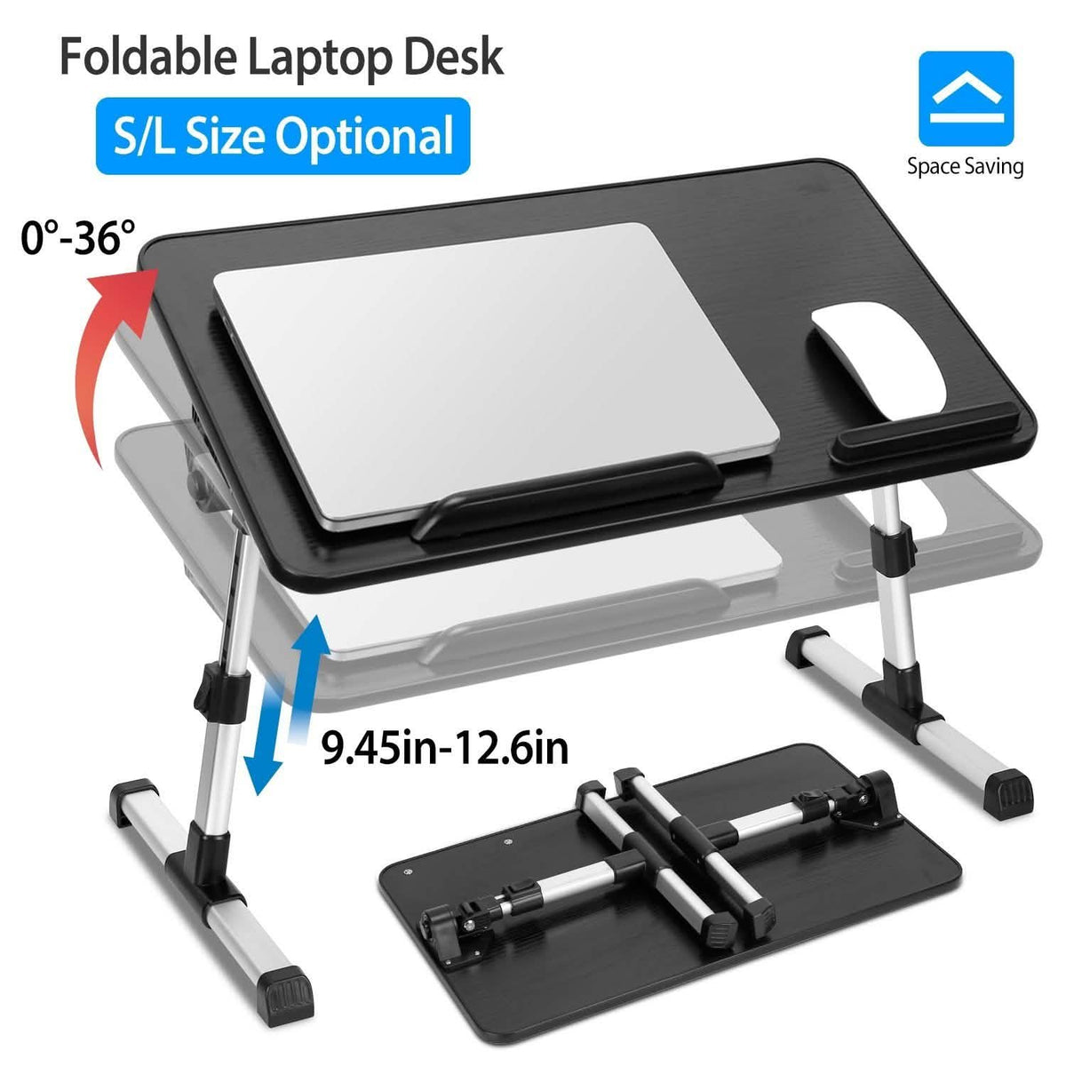 Foldable Laptop Stand with Adjustable Height Angle