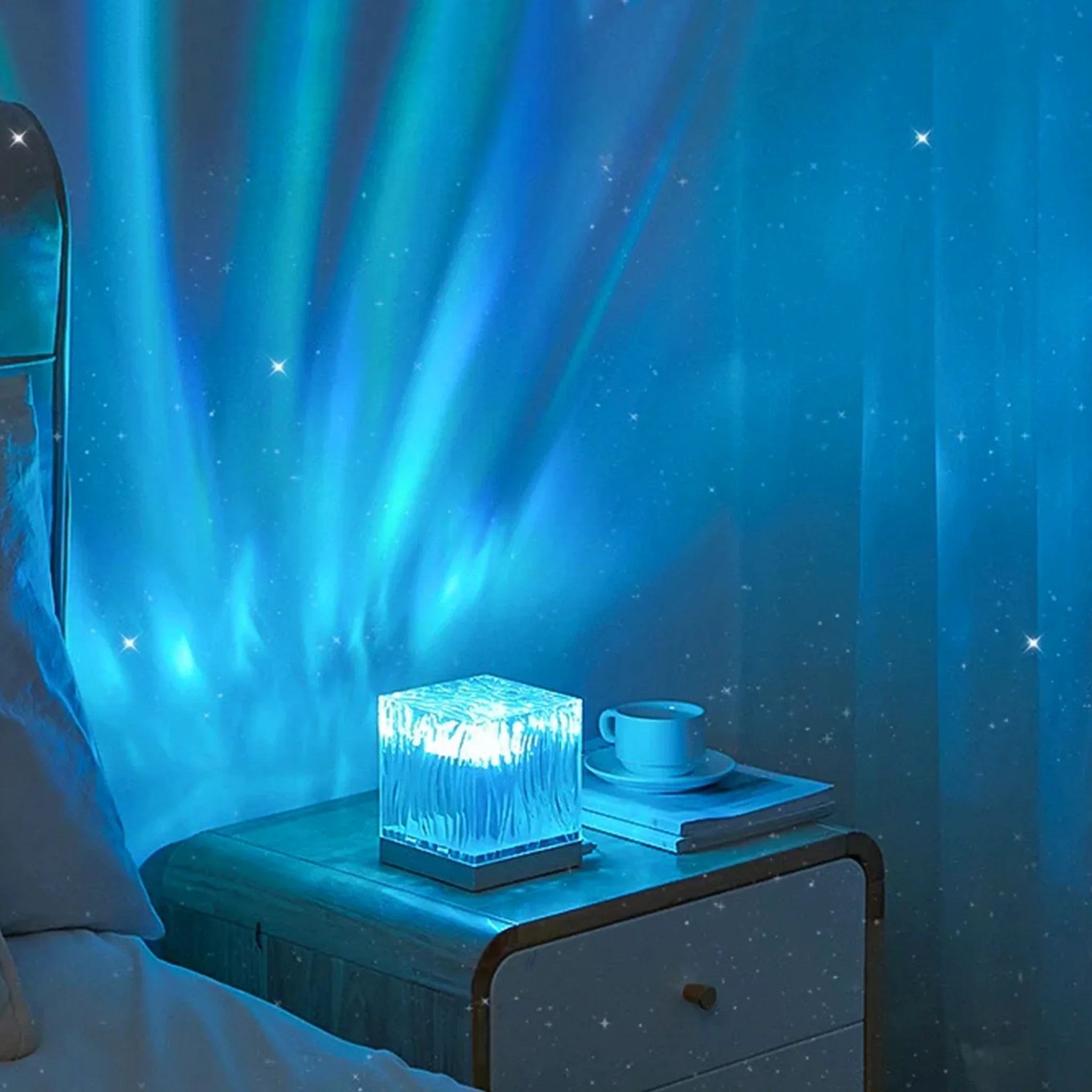 Frutiger Aero RGB Bedroom Nightlight - Frutiger Aurora LED Projector