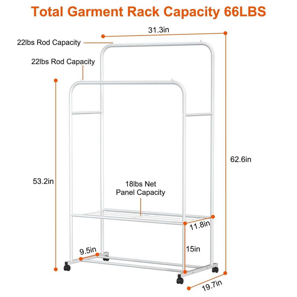 Garment Hanging Rack Clothing Organizer
