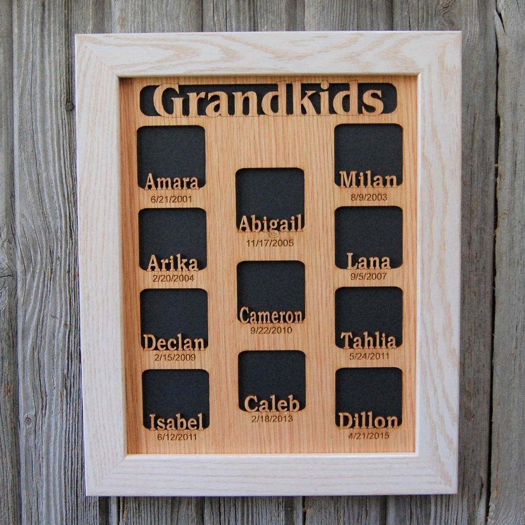 Grandkids Name Picture Frame with Dates