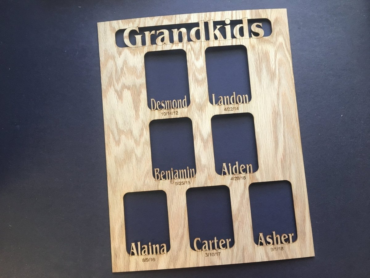 Grandkids Name Picture Frame with Dates