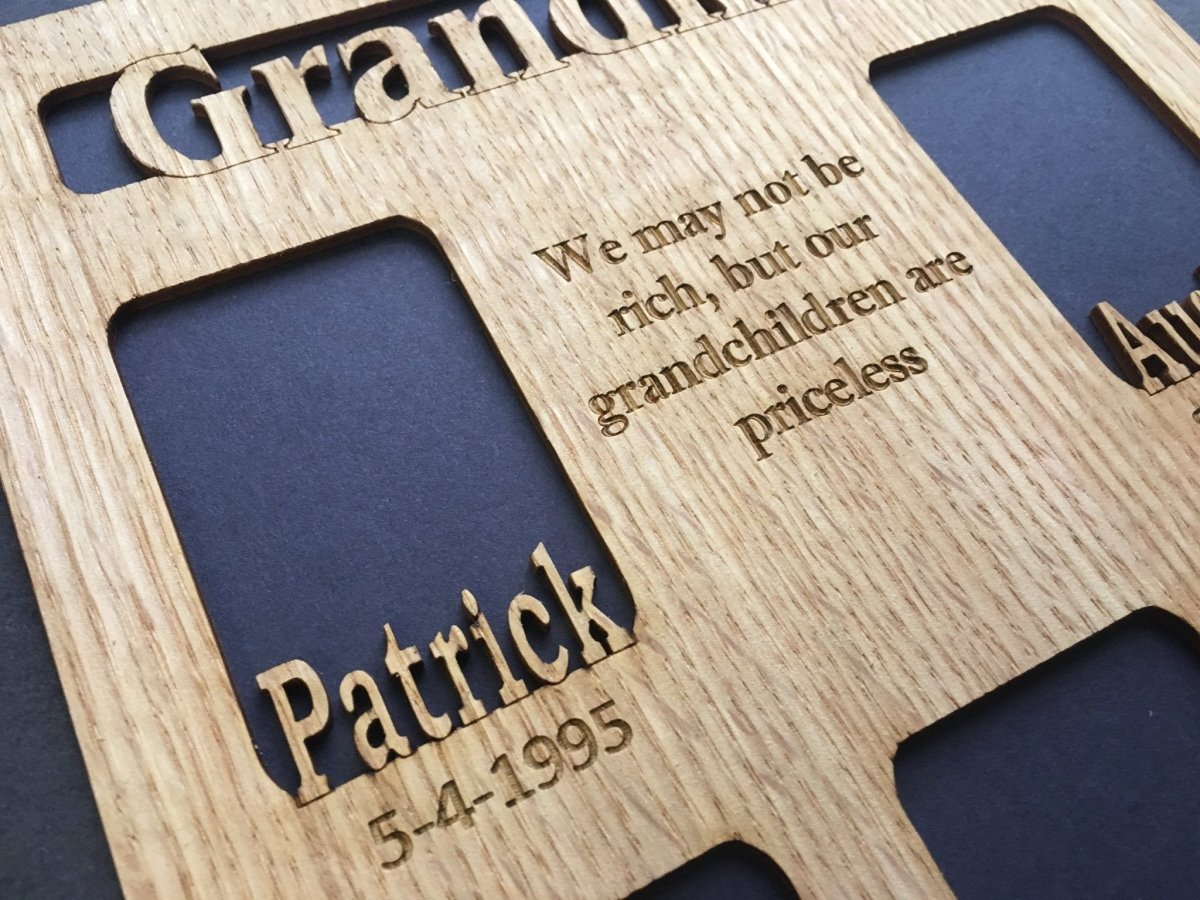 Grandkids Name Picture Frame with Dates