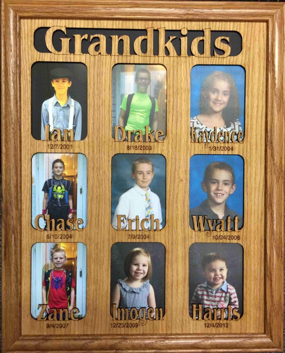 Grandkids Name Picture Frame with Dates