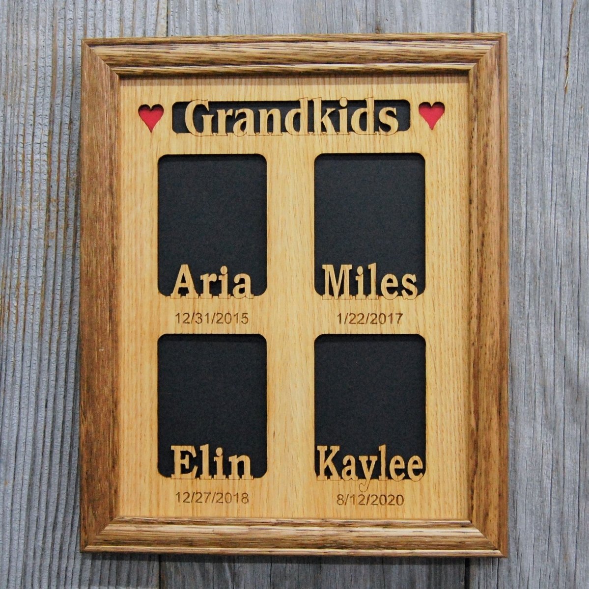 Grandkids Name Picture Frame with Dates