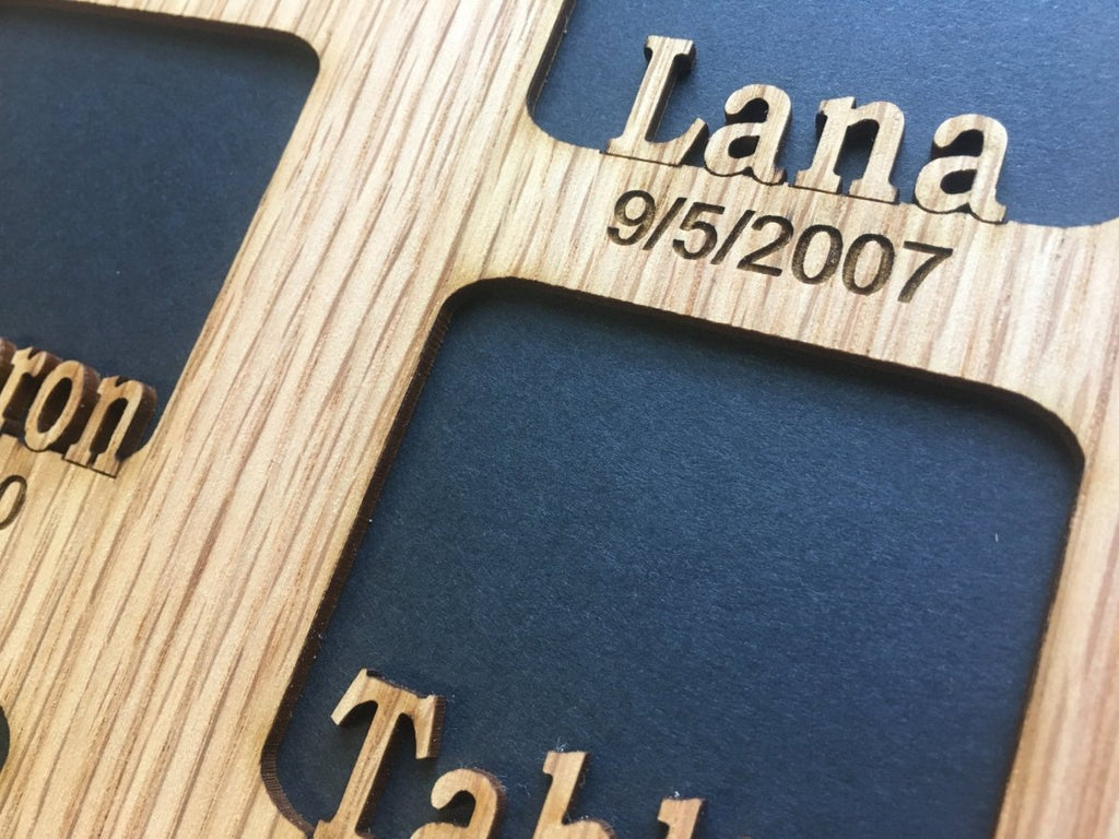 Grandkids Name Picture Frame with Dates