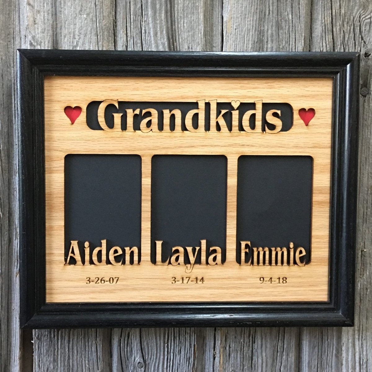 Grandkids Name Picture Frame with Dates