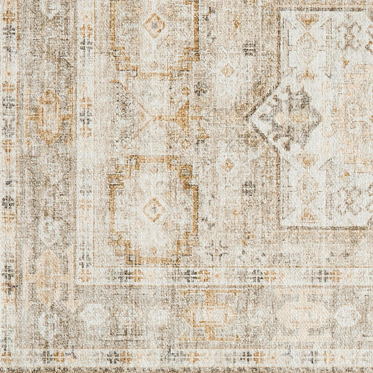 Medallion Machine Washable Accent Area Rug & Runner 2 Pack - Nava Collection
