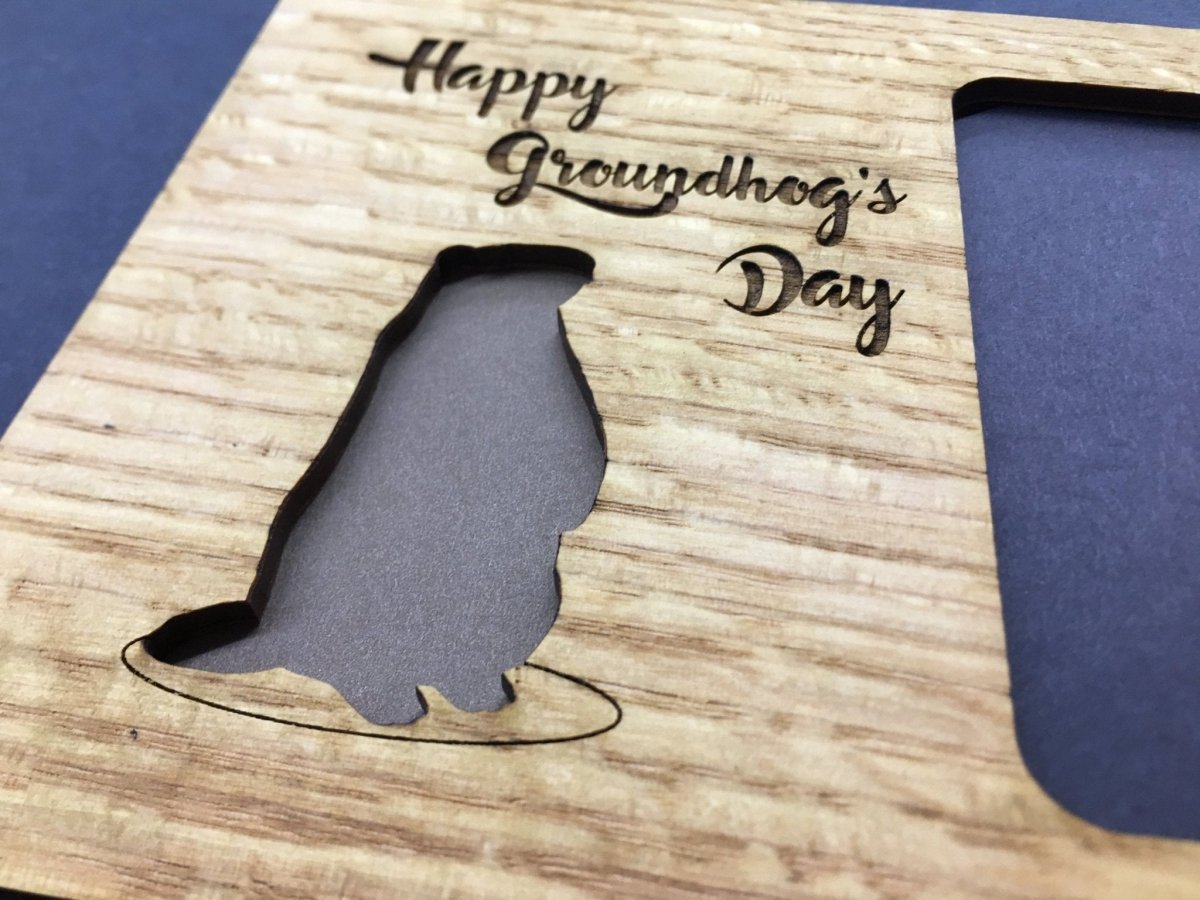 Groundhogs Day Picture Frame - 5x7 Frame Hold 3x4 Photo