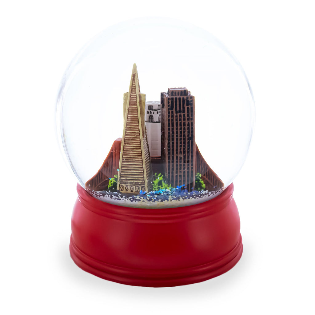 San Francisco Skyline with Iconic Landmarks Glass Water Snow Globe