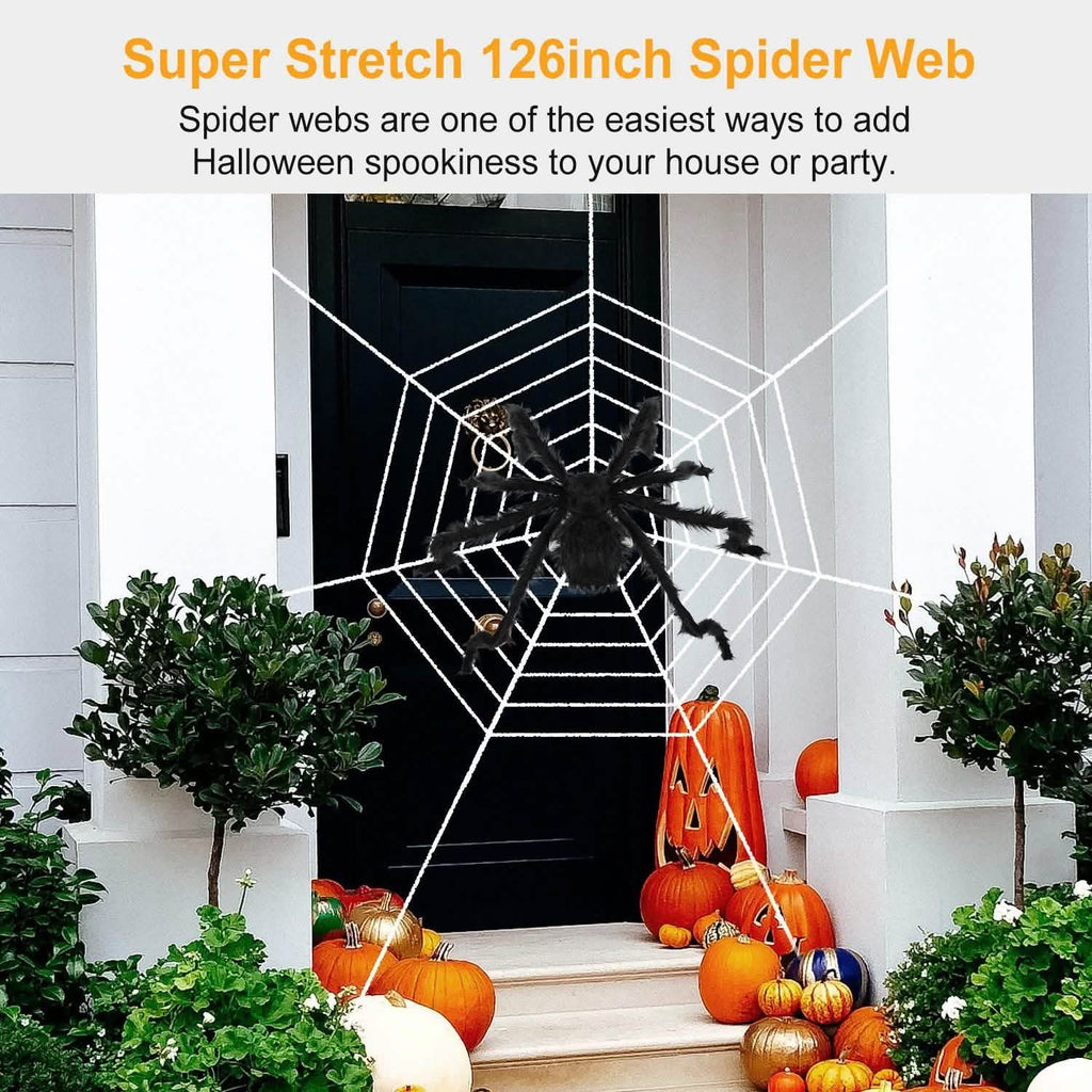 Halloween Decorations Spider Outdoor Stretch Cobweb