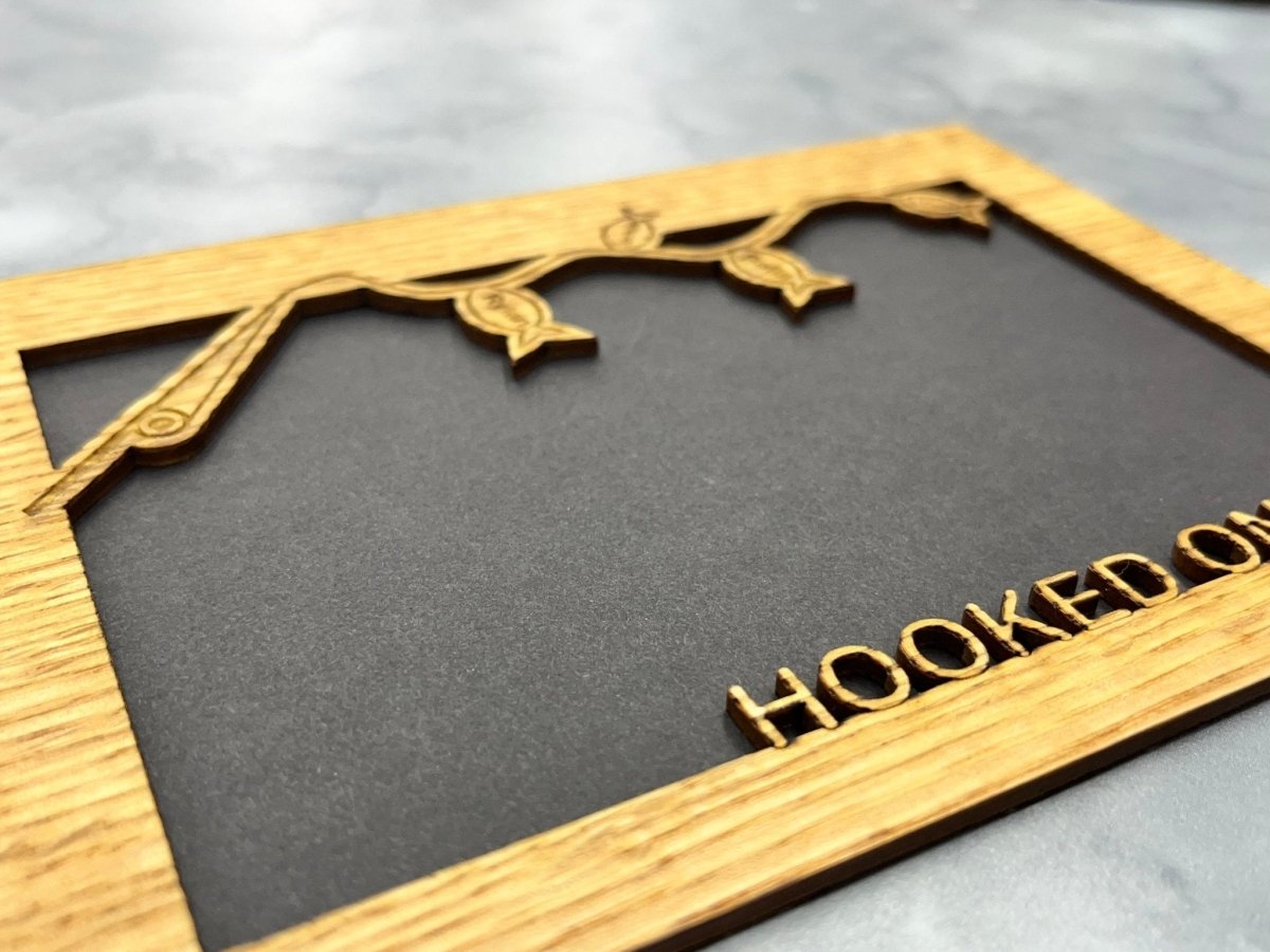 Hooked On Dad Picture Frame - Personalized with Kid's Names