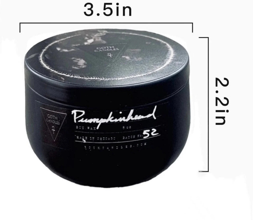 Nag Champa Black Soy Candle – Goth Candles 8oz Tin
