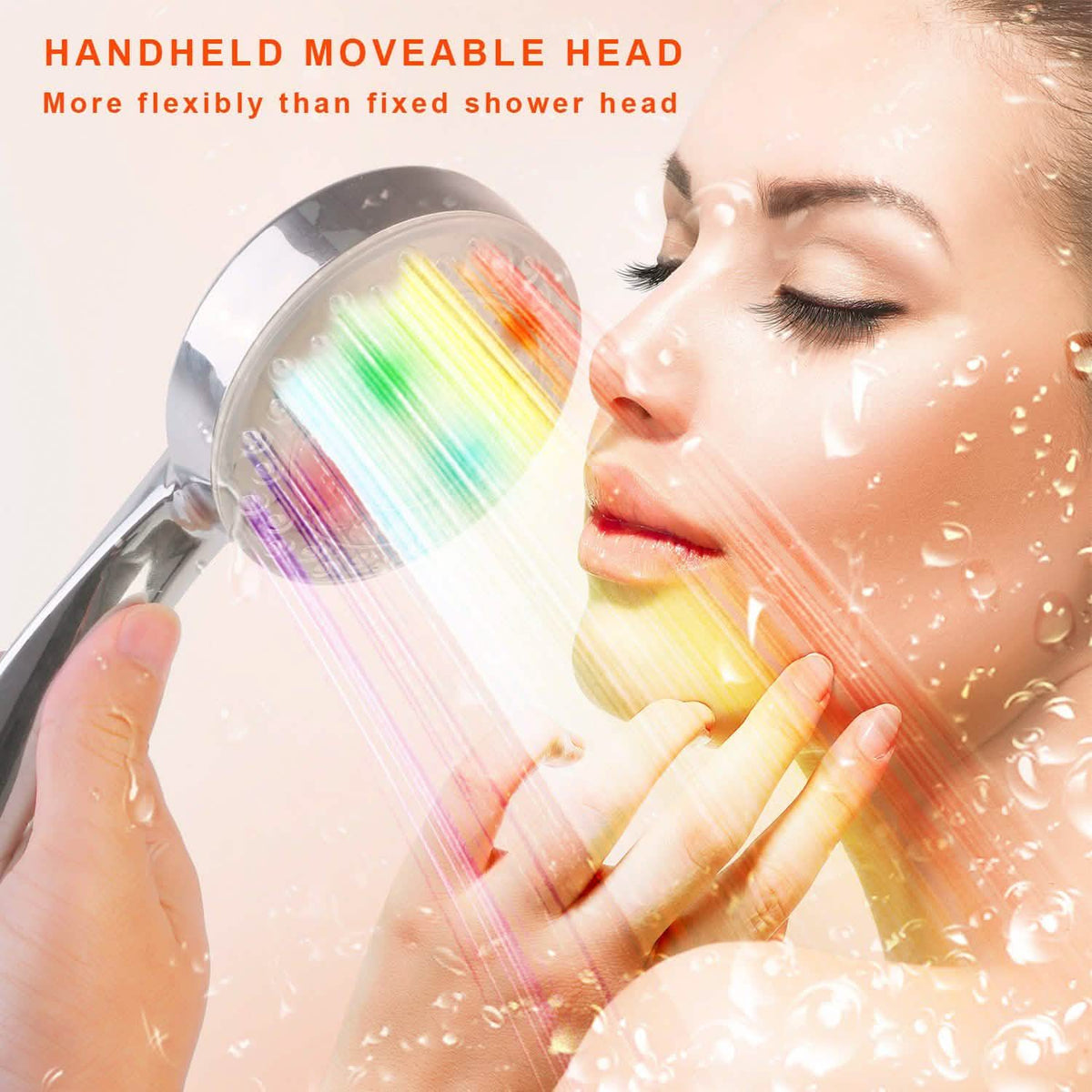 iMounTEK Color-Changing Hydropower LED Shower Head