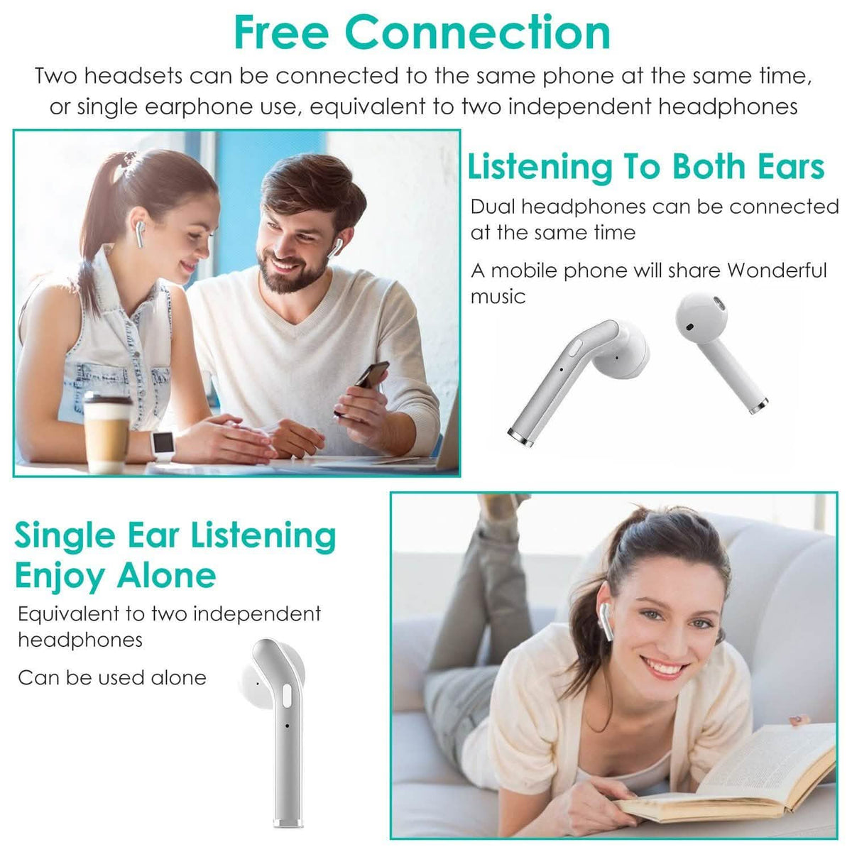 IPX5 Waterproof Wireless 5.0 TWS Earbuds