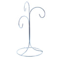3-Arm 3-Tier Silver Metal Ornament Stand Display 10.75 Inches
