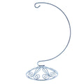 Curved Silver Wire Swirl Base Ornament Stand Display 8.75 Inches