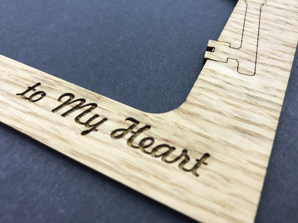 Key To My Heart Picture Frame - 5x7 Frame Hold 4x6 Photo