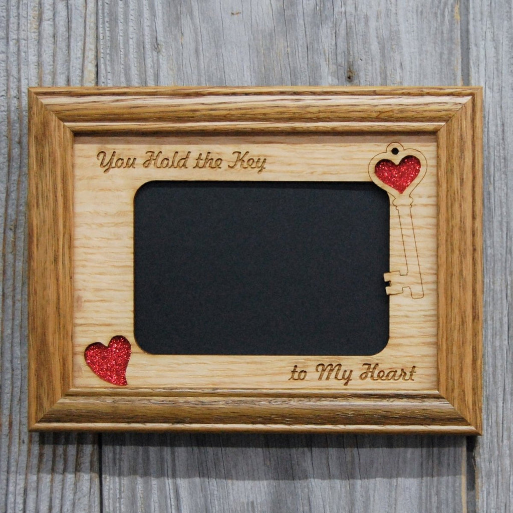 Key To My Heart Picture Frame - 5x7 Frame Hold 4x6 Photo