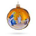 Divine Angels Greeting Jesus Glass Ball Christmas Ornament 3.25 Inches