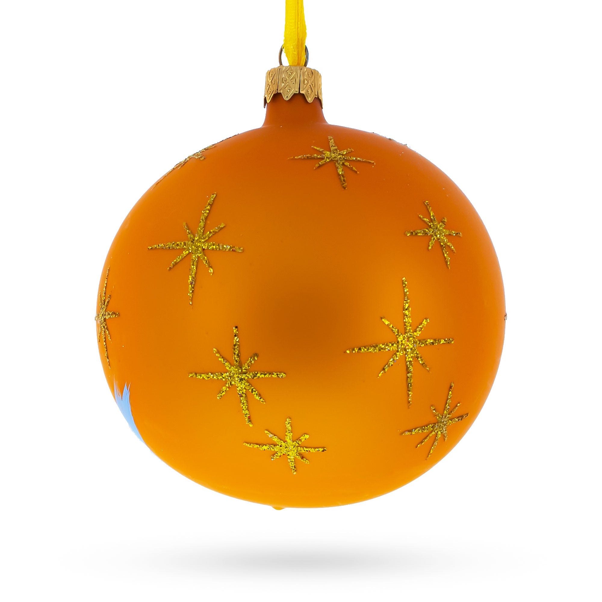 Little Fireman Glass Ball Christmas Ornament 4 Inches