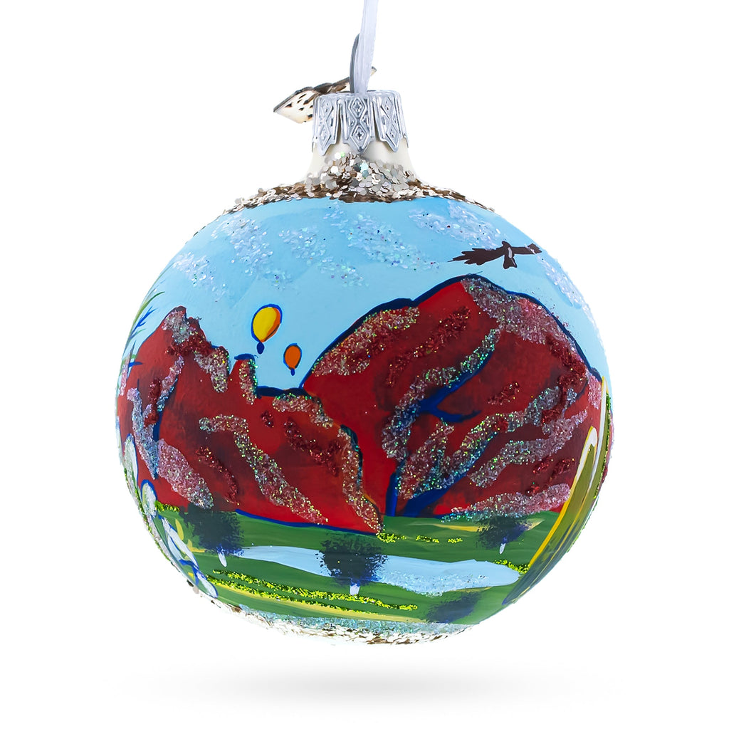 Desert Botanical Garden Phoenix, Arizona Glass Ball Christmas Ornament 3.25 Inches