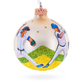 Baseball Glass Ball Christmas Ornament 3.25 Inches