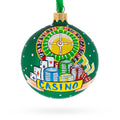 Casino Roulette Table Glass Ball Christmas Ornament 3.25 Inches