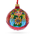 Flower Girl Glass Christmas Ornament 3.25 Inches
