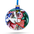 Marc Chagall's 1911 "I And The Village" Masterpiece Glass Ball Christmas Ornament 4 Inches